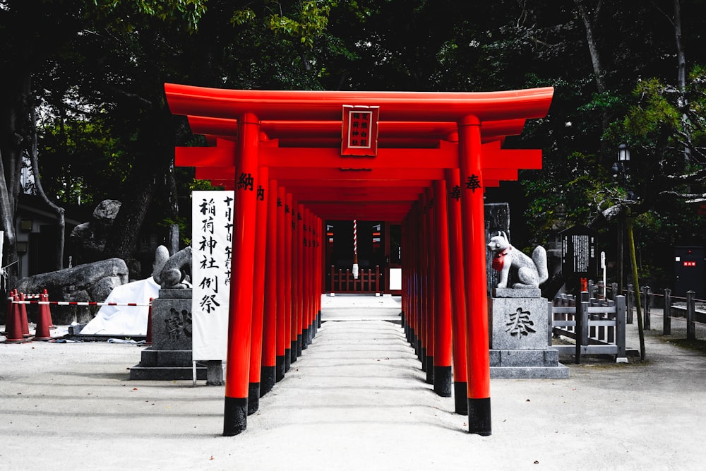 red torii gates