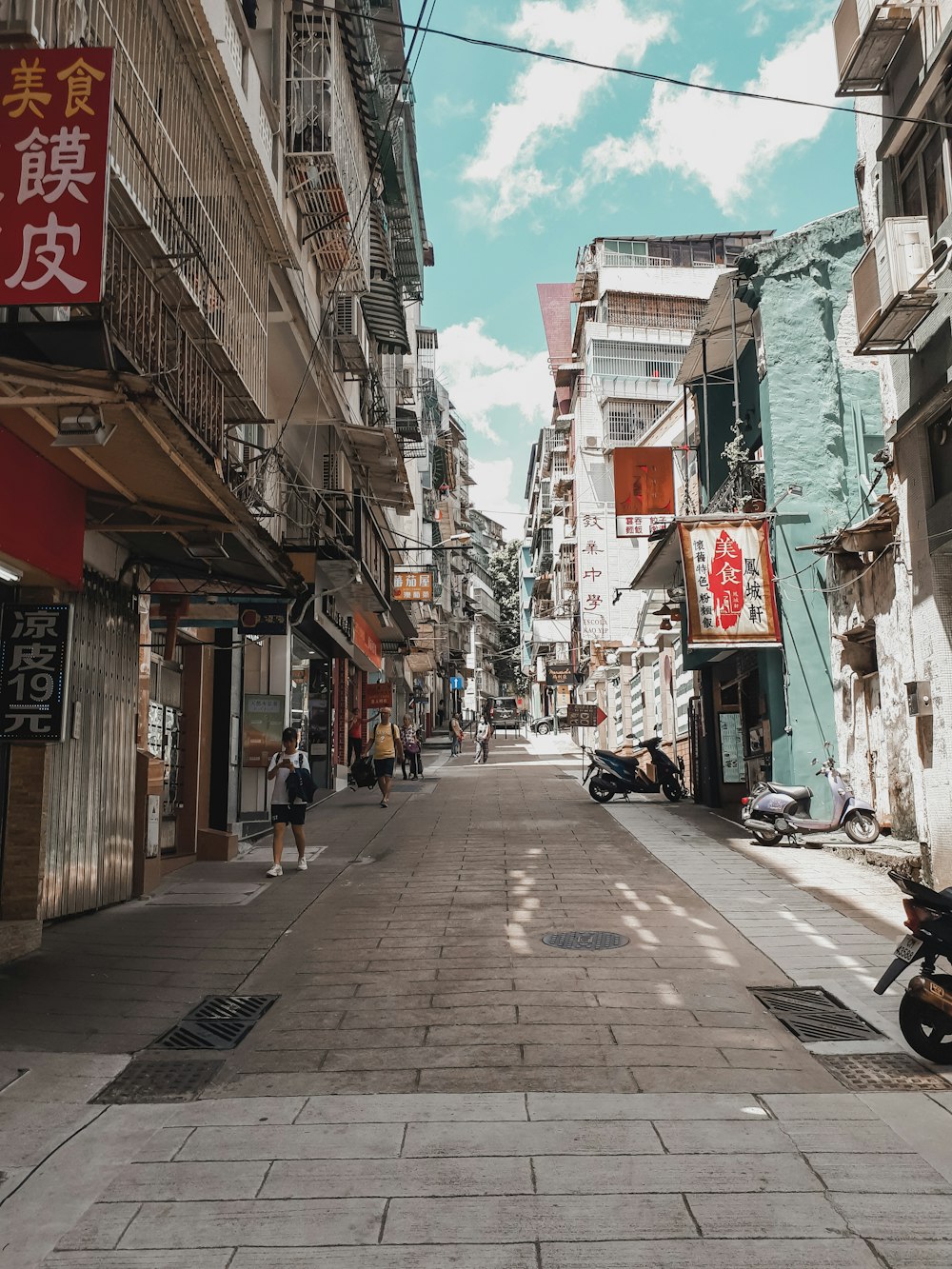 woman walking on street