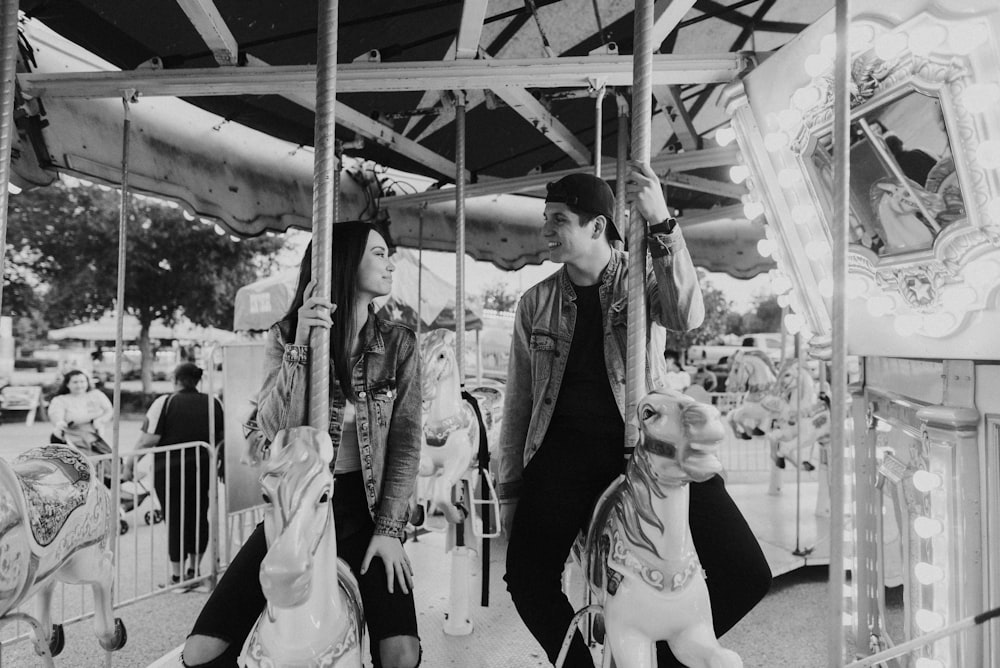 couple in carousel