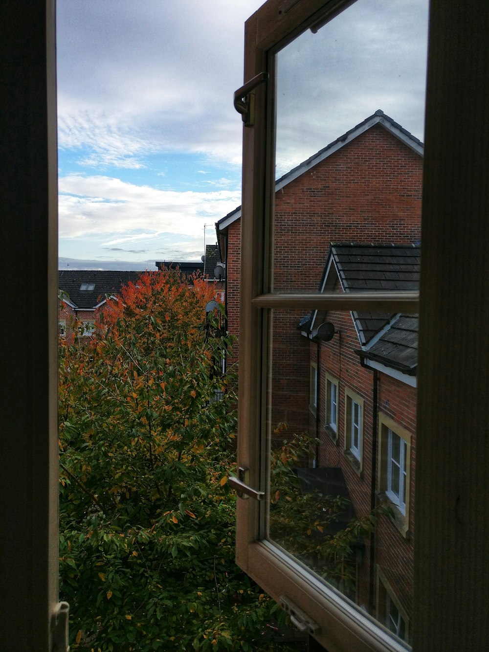 opened white wooden framed glass window