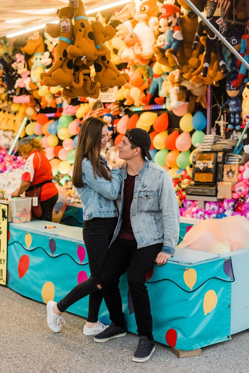 couple sitting on table