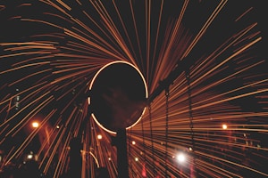 steel wool painting at night