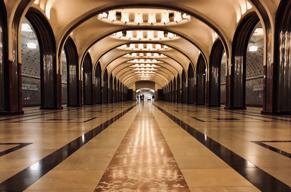 brown building with lamps