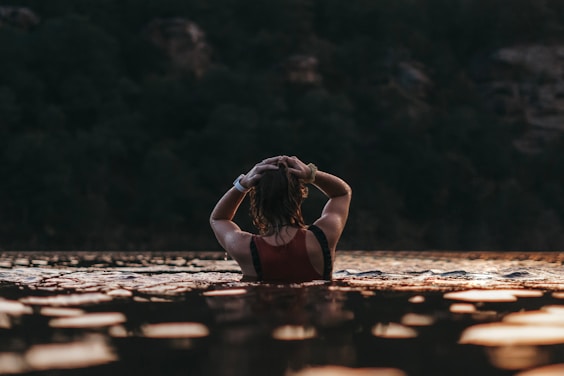 woman in swimming pool