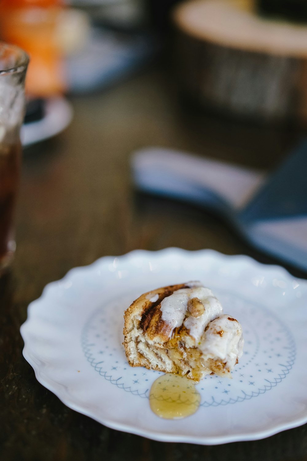 sliced pastry on table