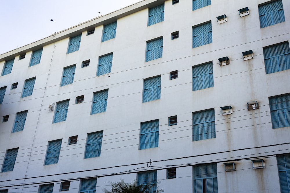 view of gray painted commercial building