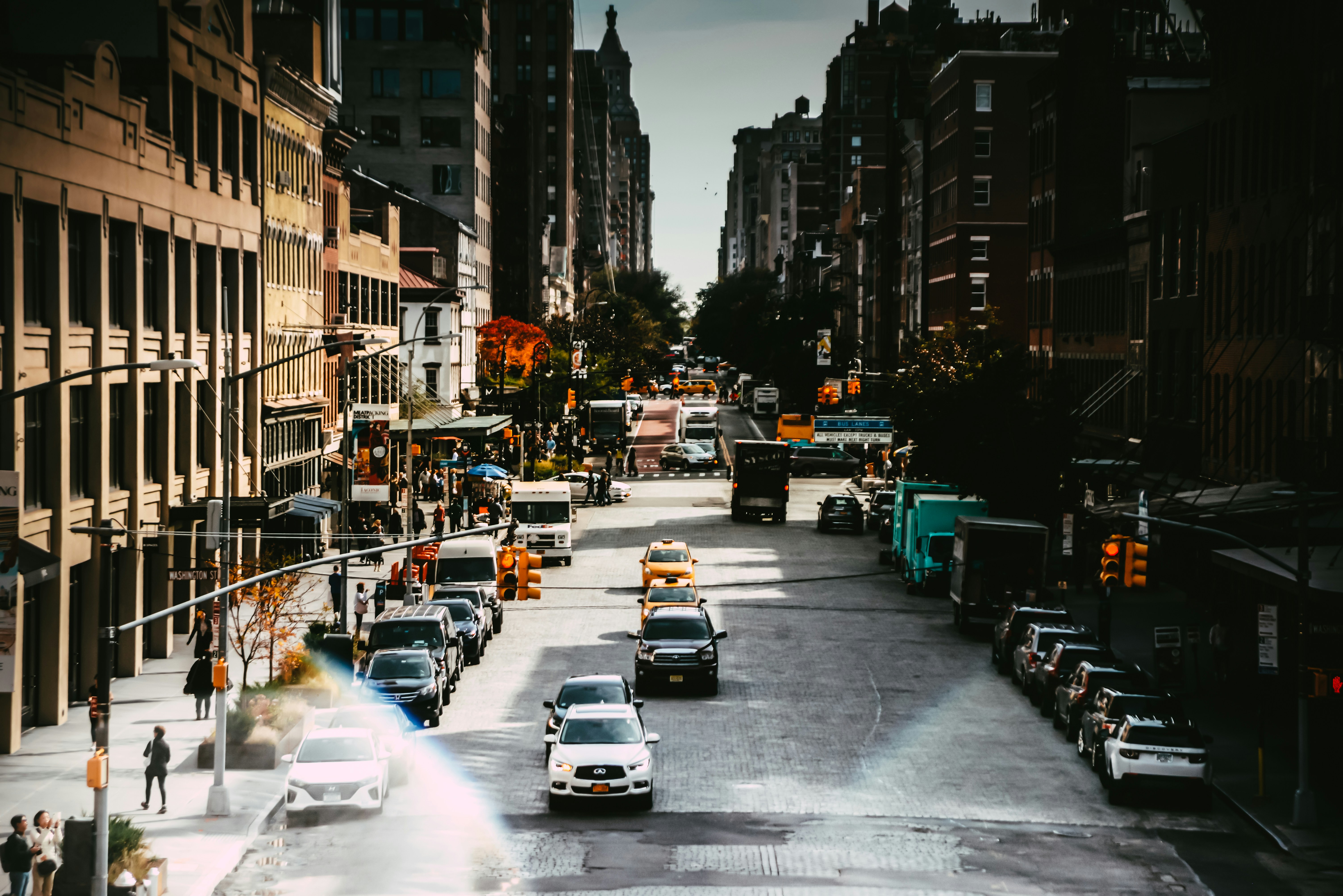 white vehicle on the road
