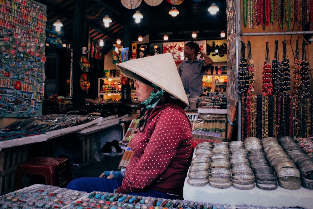 woman selling souvenirs