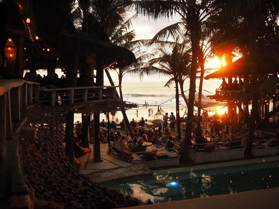 Sunset at the La Brisa, Beach Club in Bali