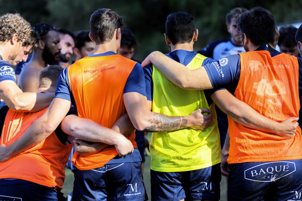 several men forming circle