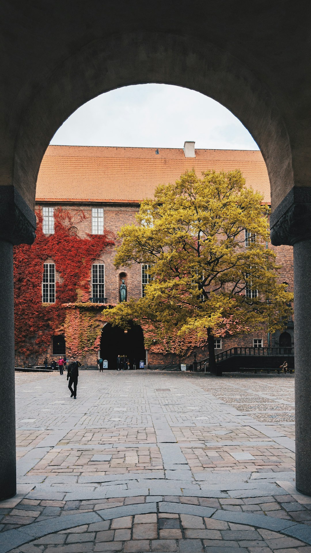 architectural photography of brown house