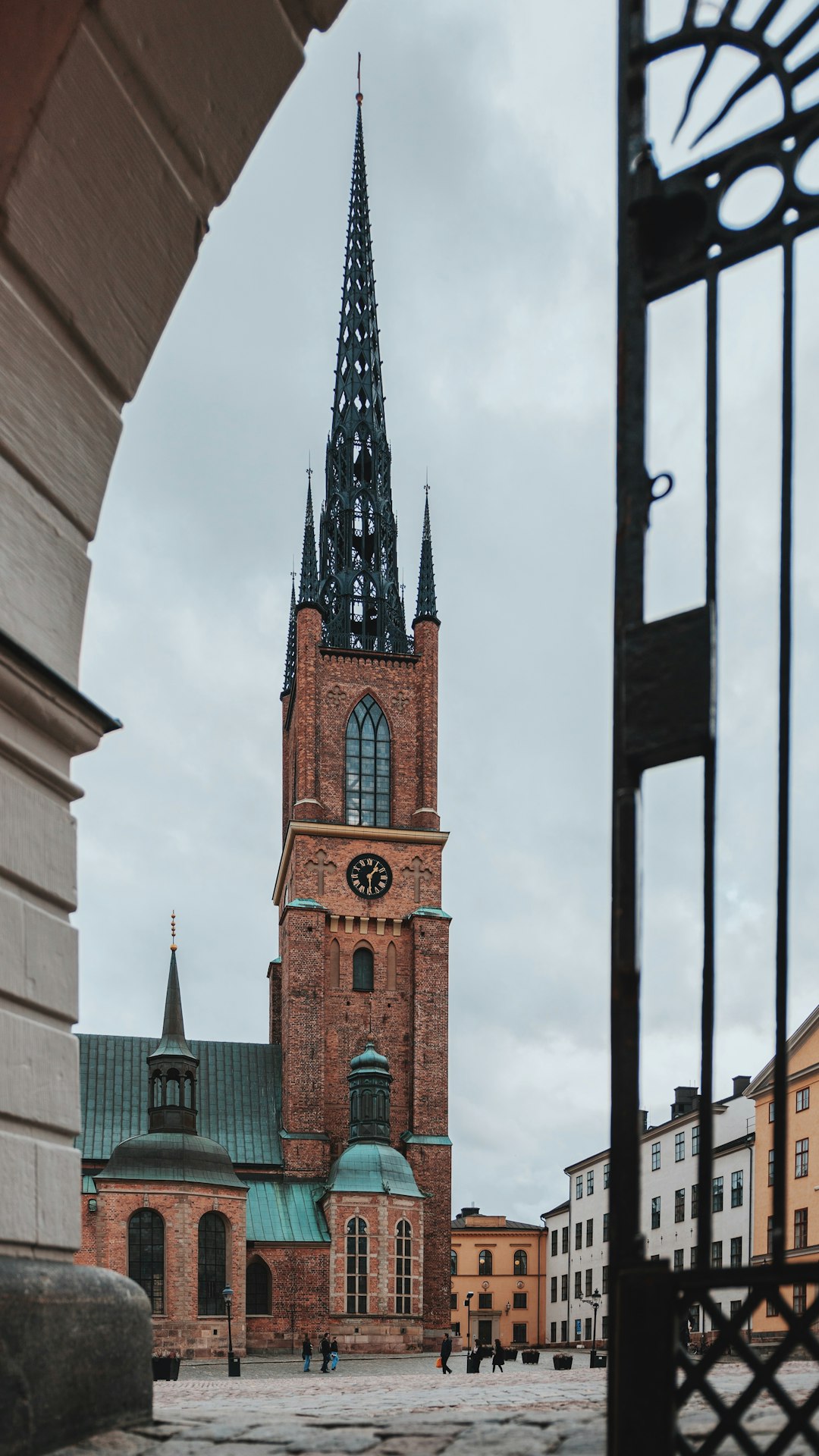 architectural photography of brown and black house