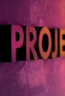 Projects text on pink and orange