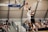 man holding ball dunk in ring