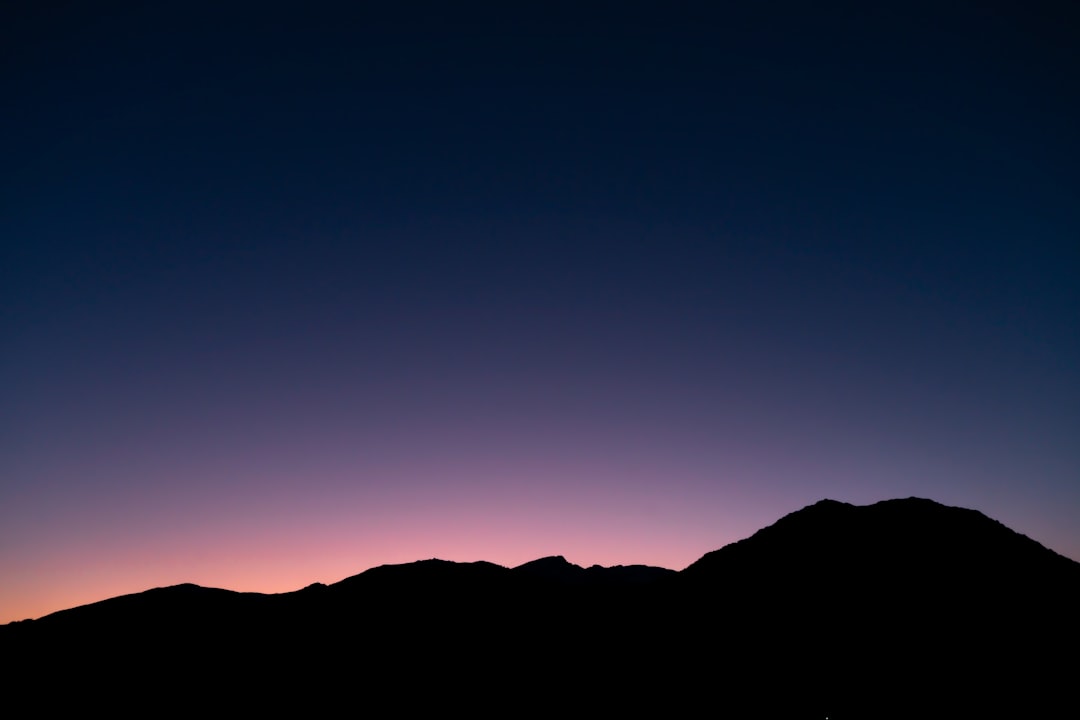 silhouette of mountain