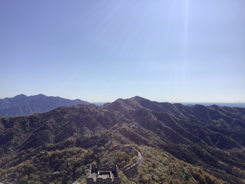 aerial view of great wall