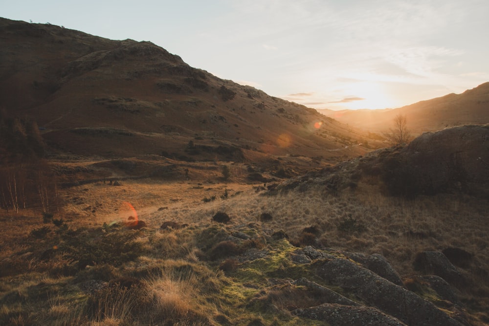 mountains during golden hour