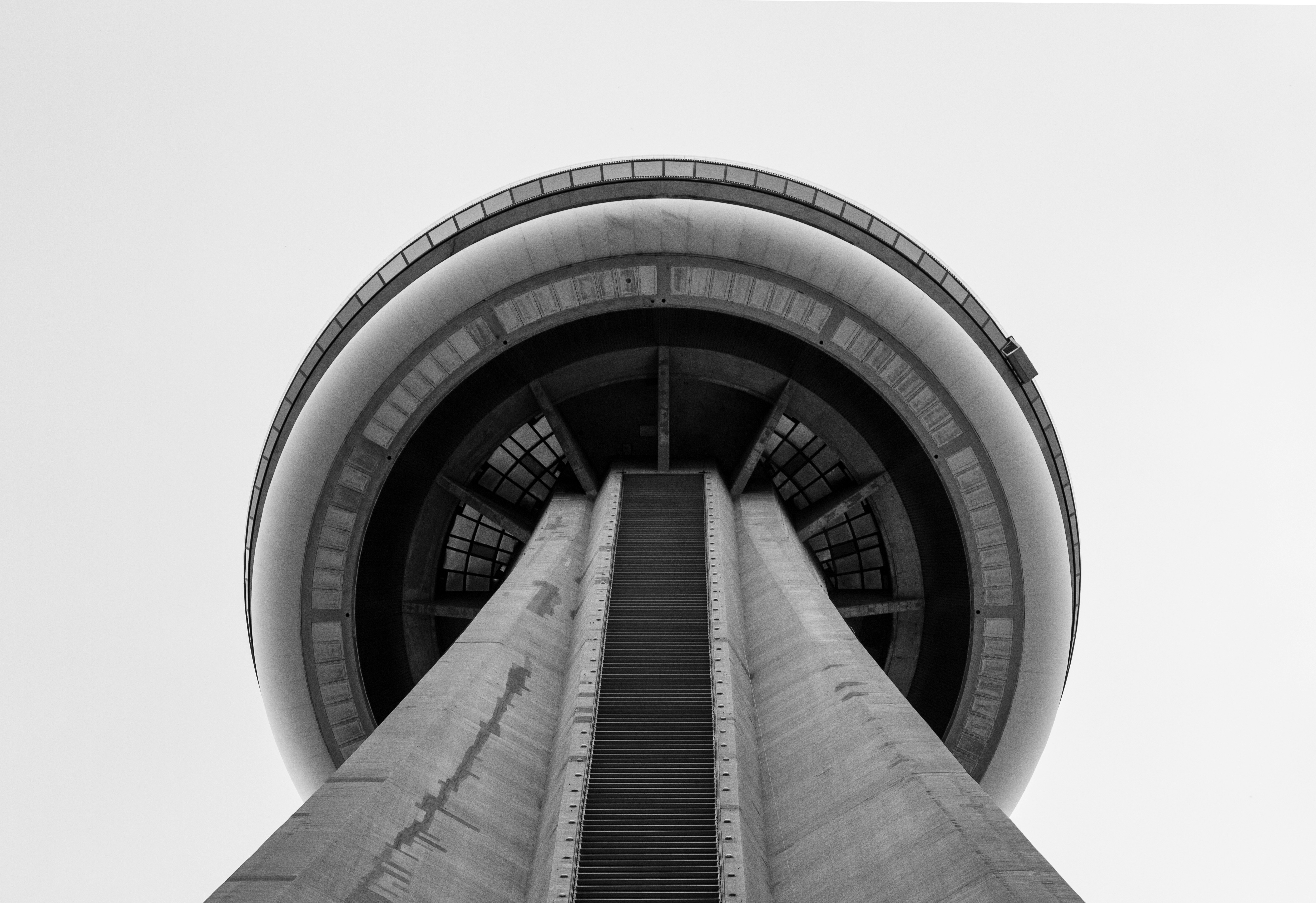 A view underneath the CN tower in Toronto