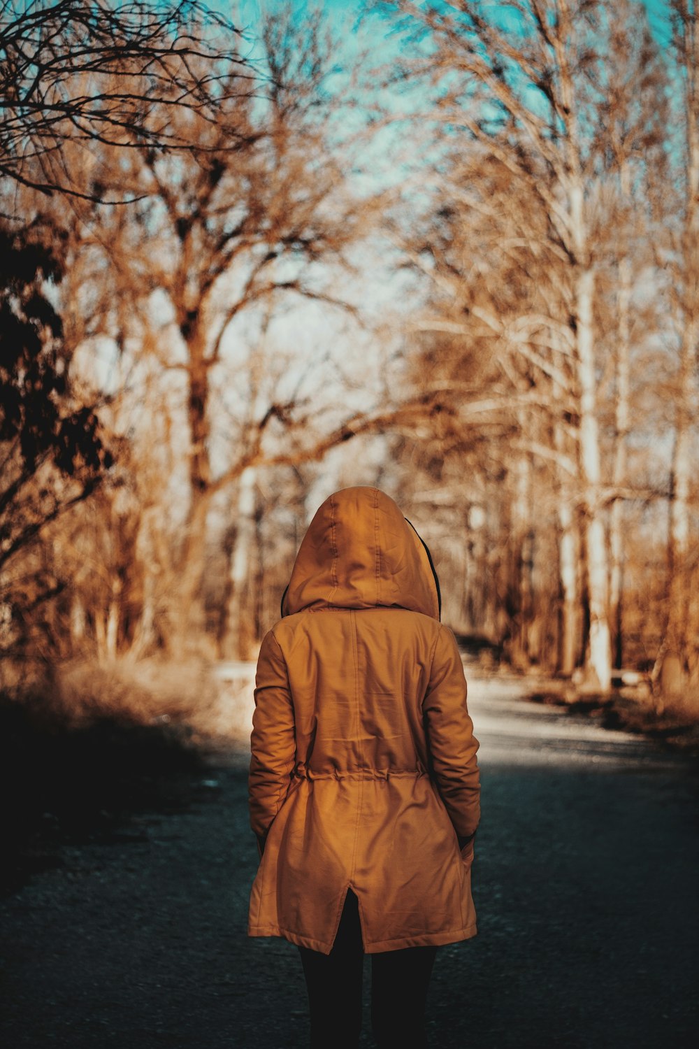 person in a hooded coat