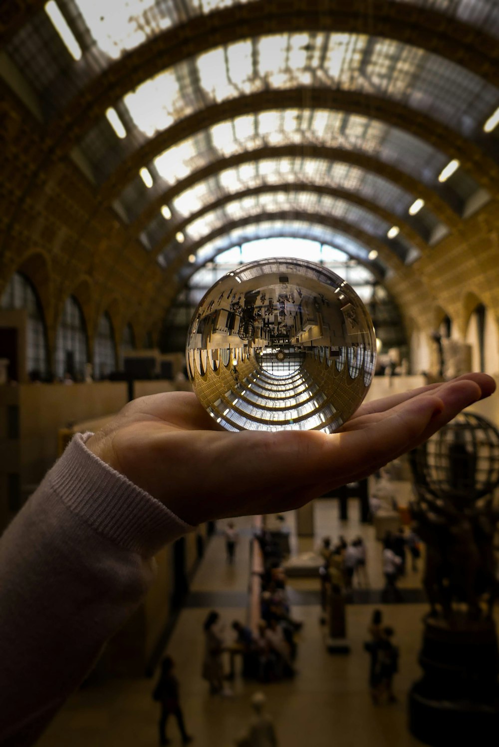 person holding snowball