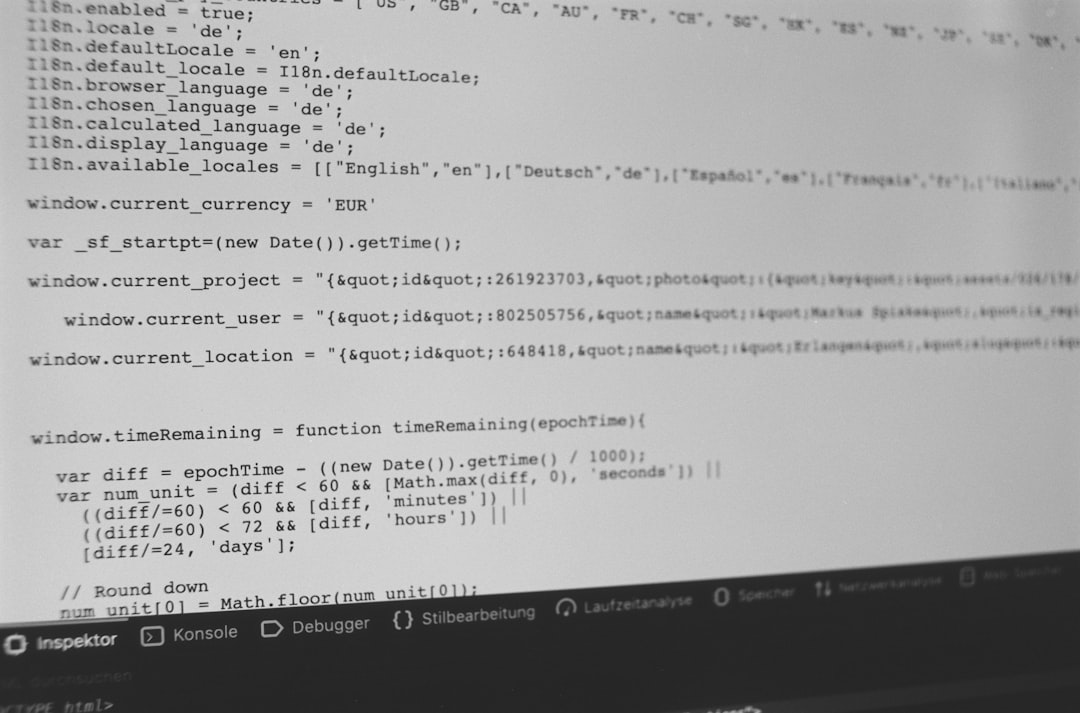 computer screen shows programming codes