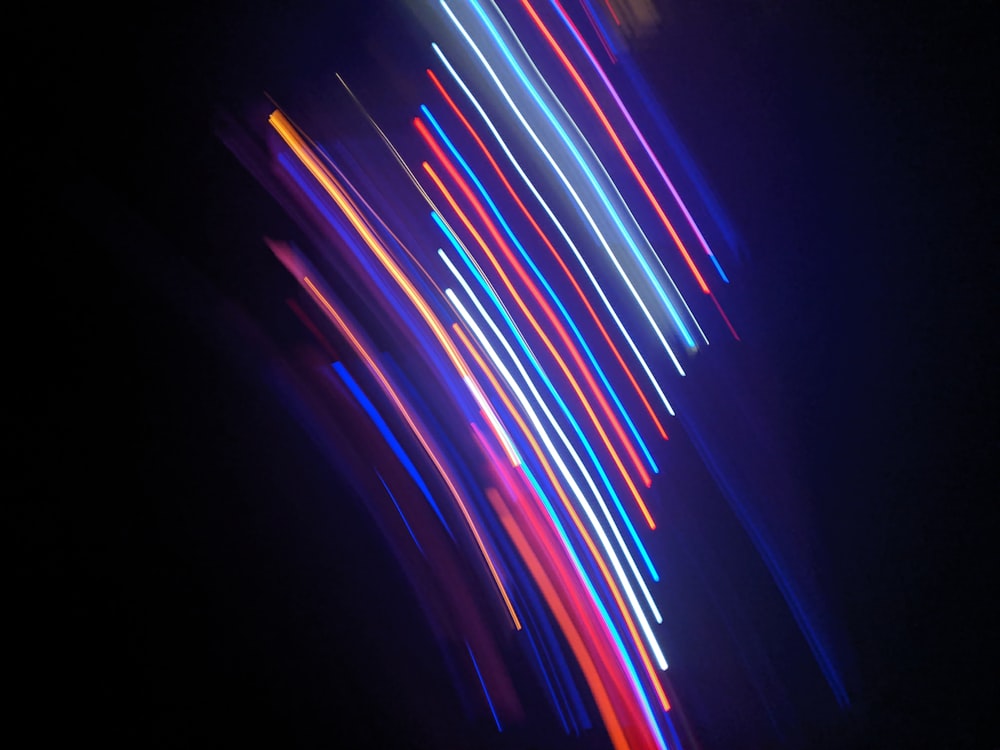 a blurry photo of lines in the dark