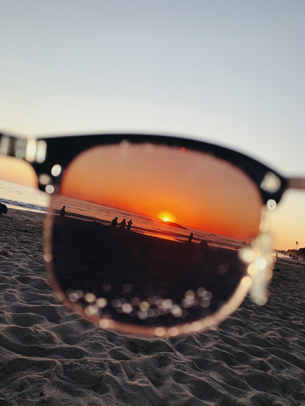 black framed brown lens sunglasses during daytime