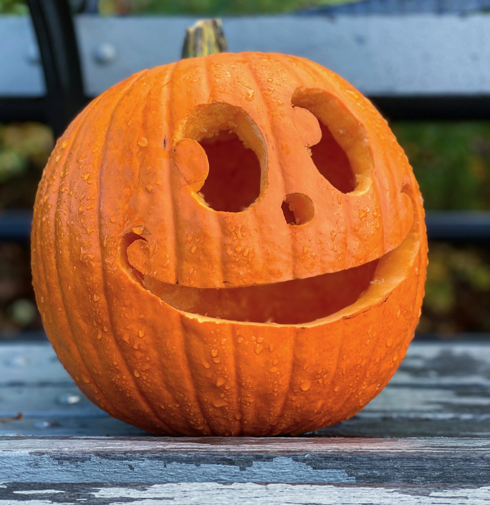 orange Jack-O'-Lantern decor