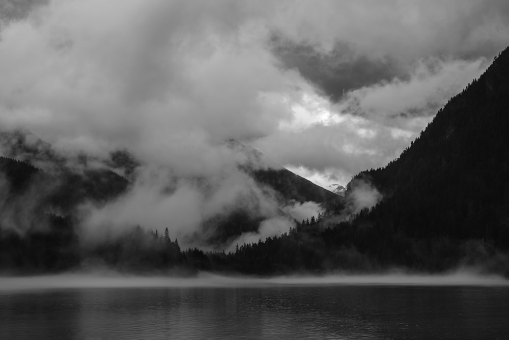 silhouette photography of mountain