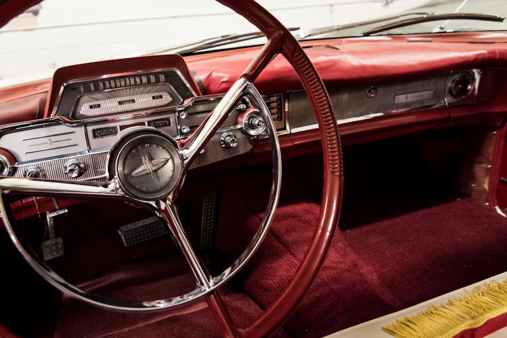 brown steering wheel