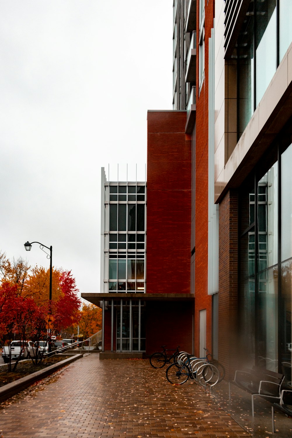 bicycles beside concrete building