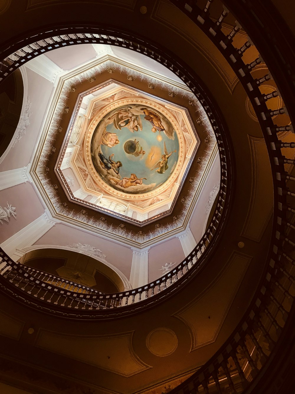 painted high-ceiling of a building