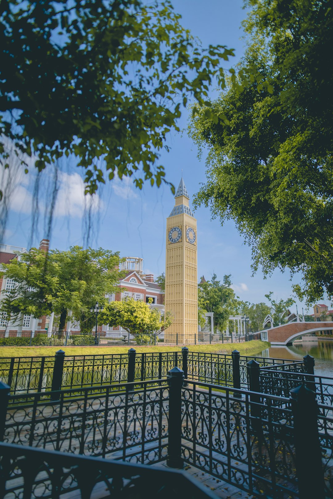 brown tower clock