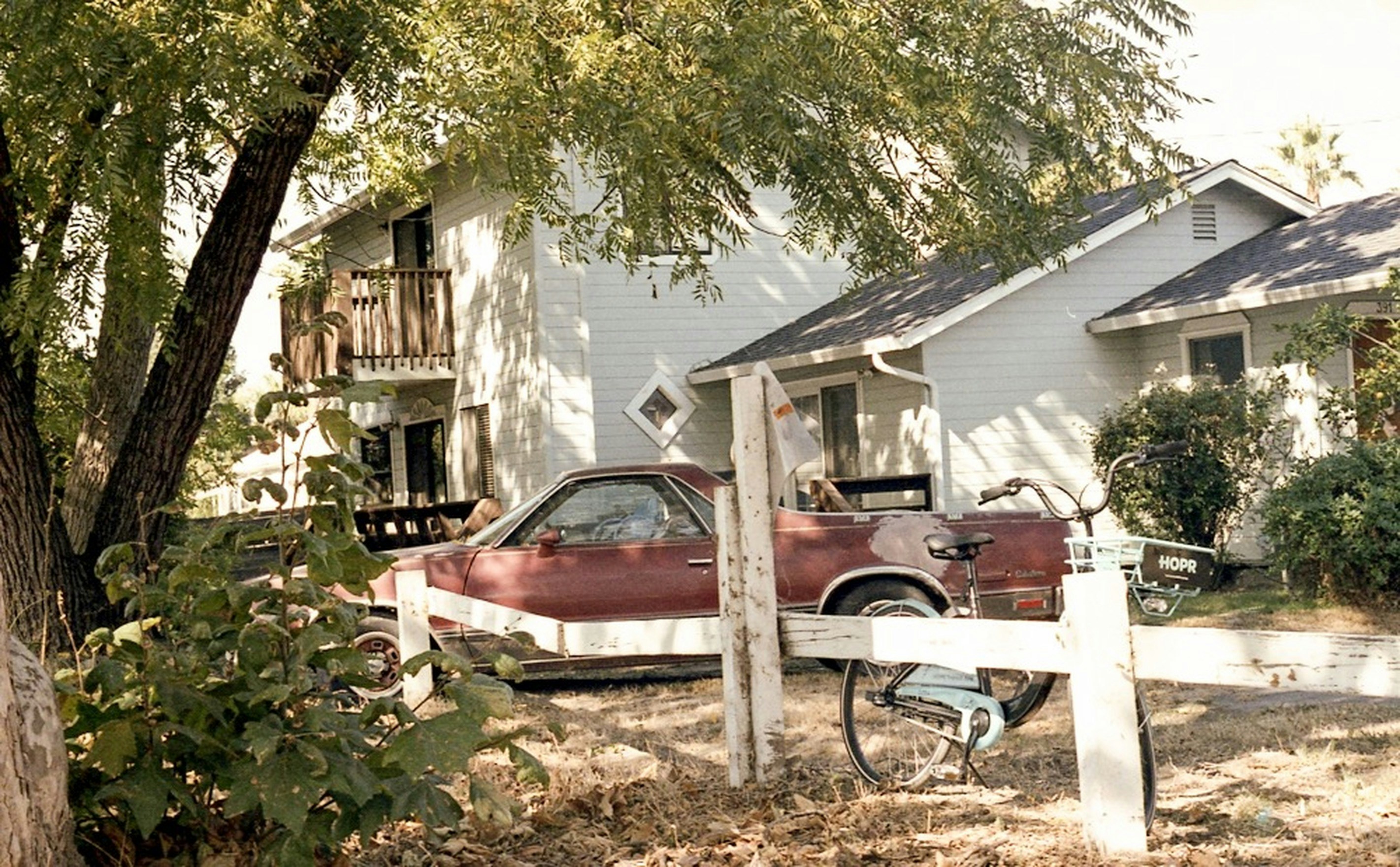 car accident with property damage in Orange County suburban neighborhood - property accident attorney