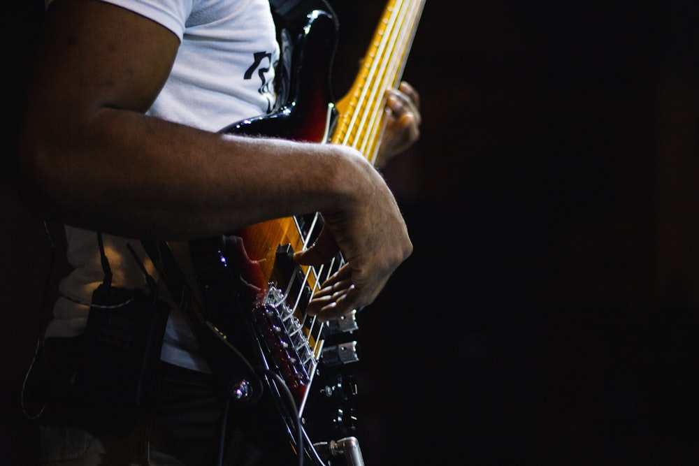 man playing guitar