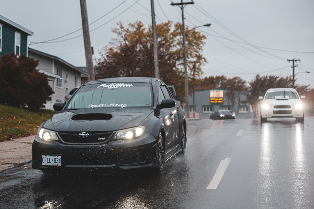 black Ford sedan