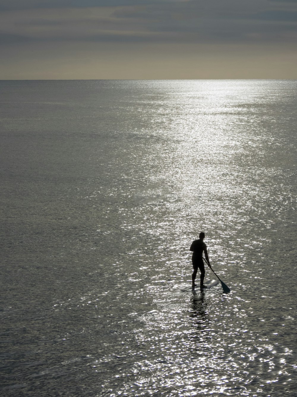 man standing in water