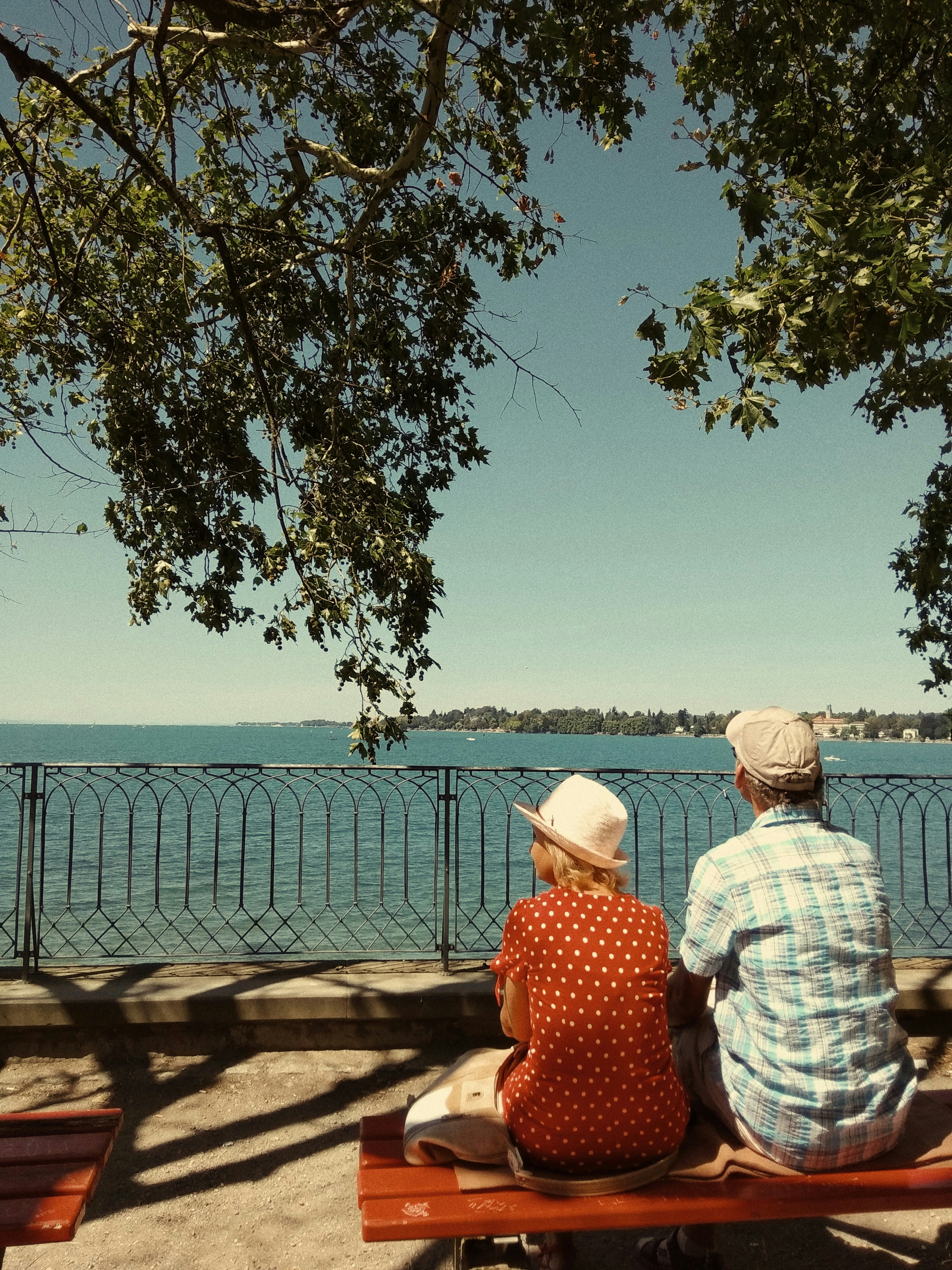 couple sitting on bench