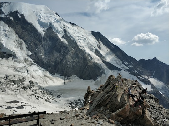 landscape photography of black and white mountain in Mont Blanc France