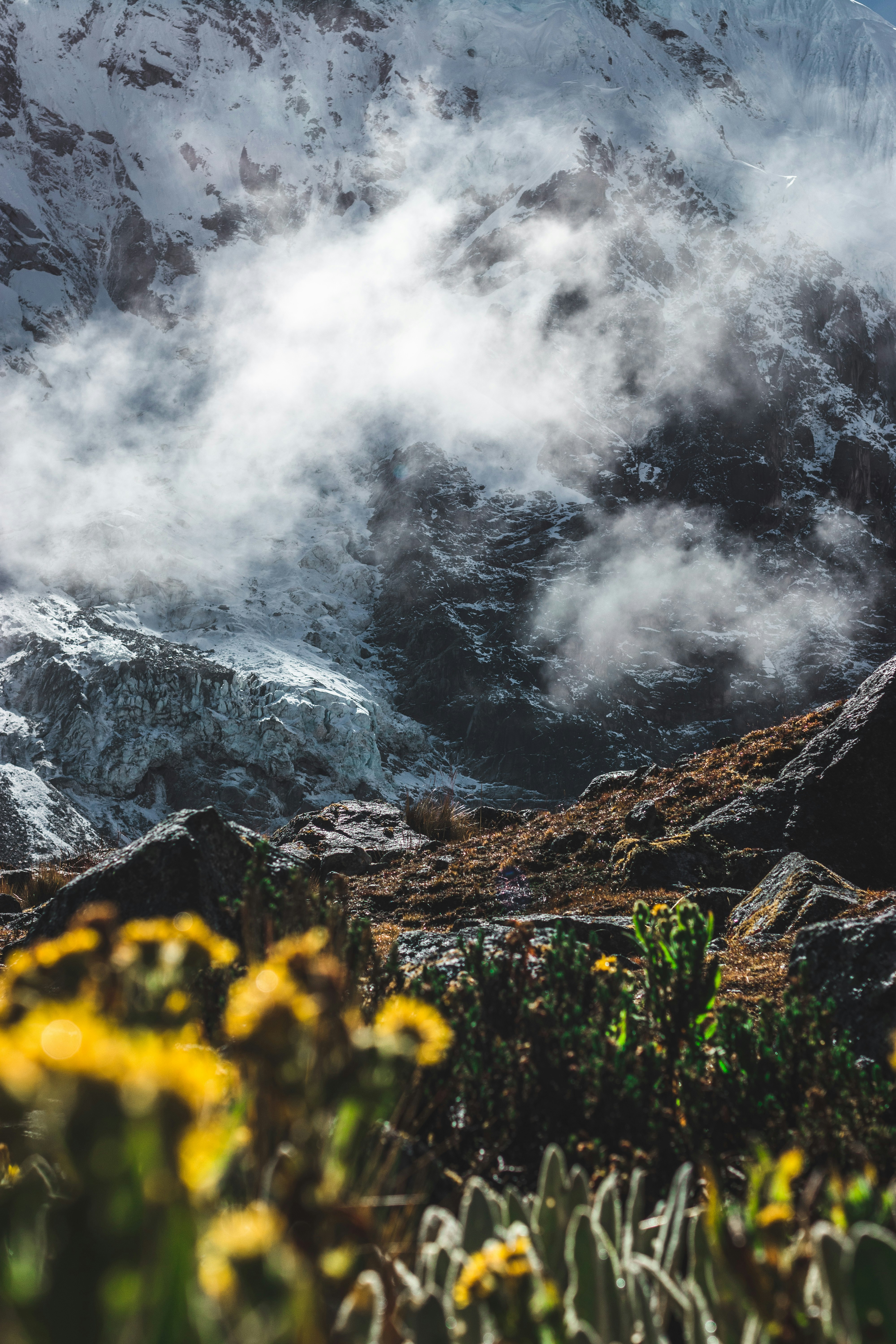 landscape photography of white mountain