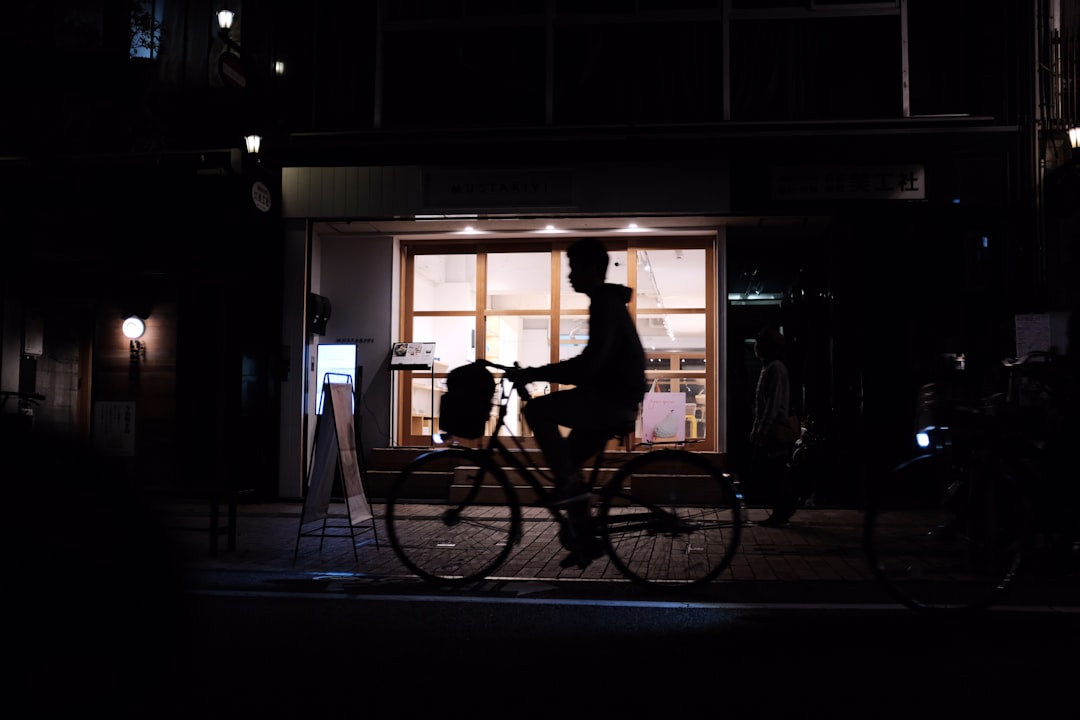 man riding bicycle