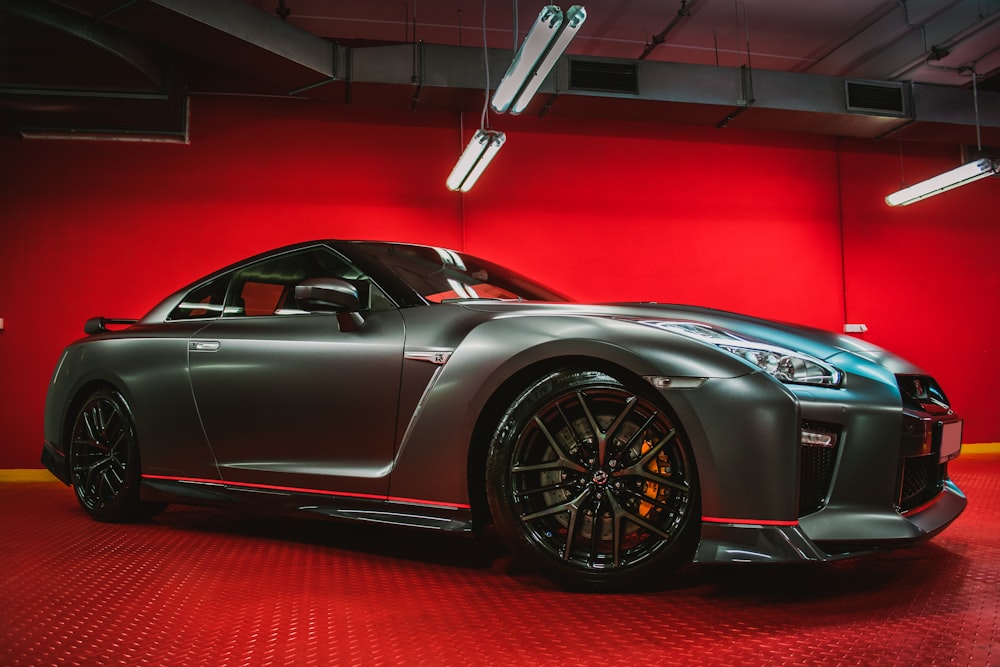 grey Nissan GT-R coupe