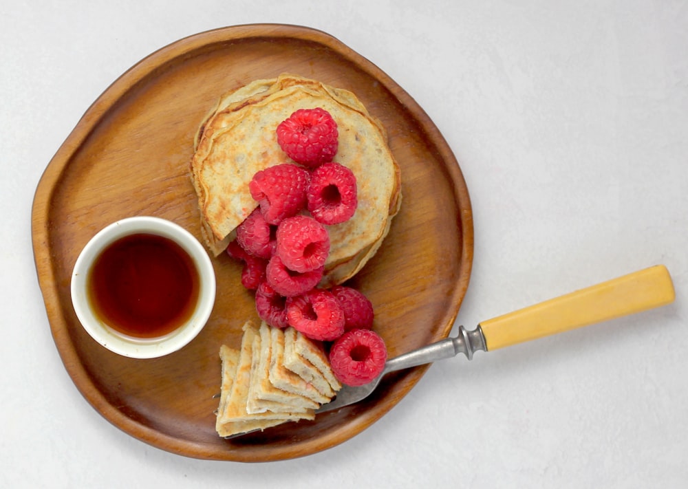 raspberry and pancake