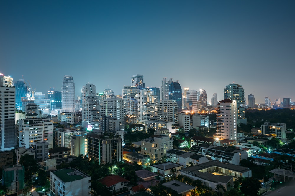 aerial photography of city buildings