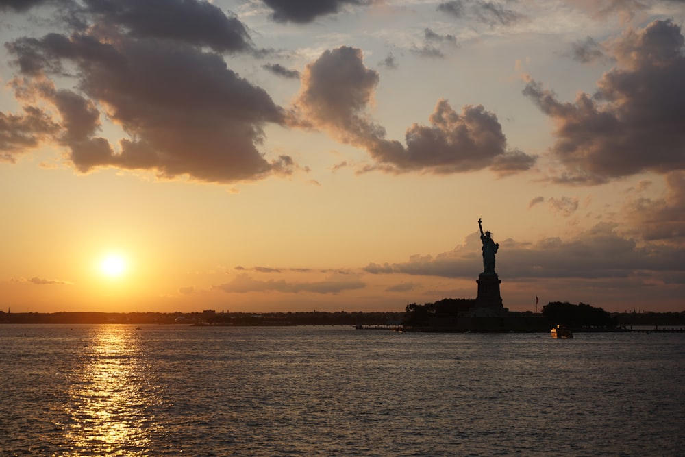 Statue of Liberty during golden hour