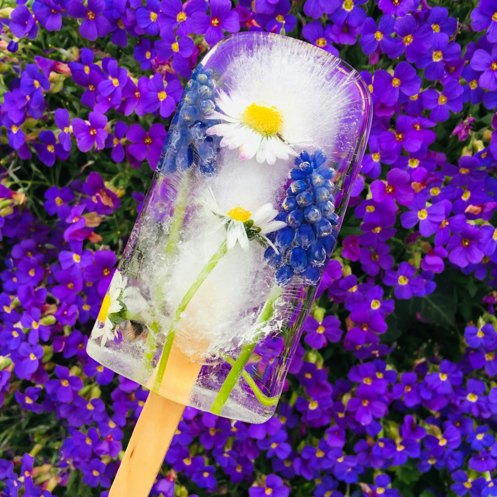 white petaled-flower decor