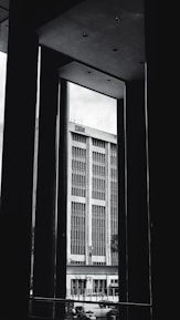 grayscale photography of buildings