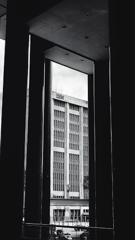 grayscale photography of buildings