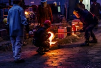 three men wearing mask