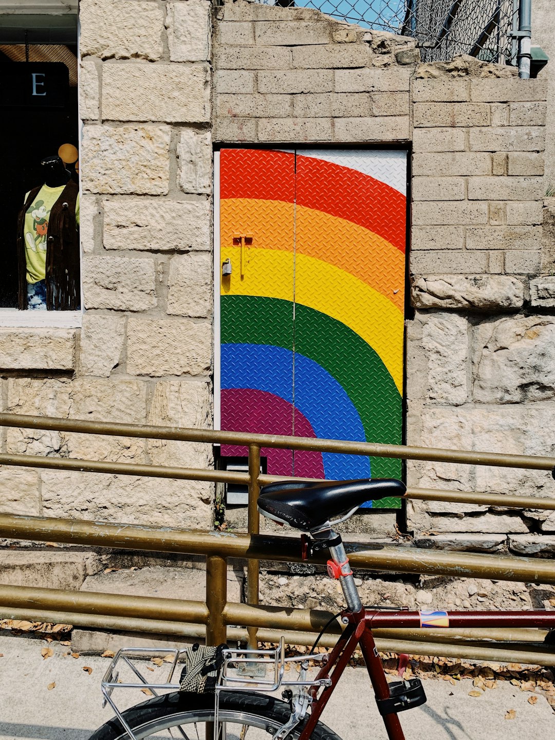 multicolored door